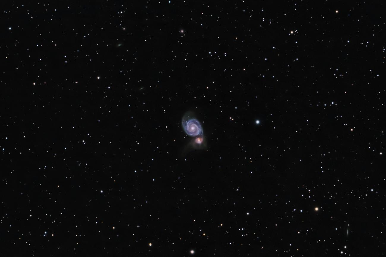 photo of m51, the whirlpool galaxy